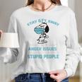 Snoopy Stay 6Ft Away I Have Anger Issues Long Sleeve T-Shirt Gifts for Her