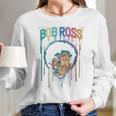 Teelocity Bob Ross Paint Drip Graphic Long Sleeve T-Shirt Gifts for Her