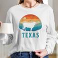 Texas Longhorn Cow Vintage Texan Cattle Herd Retro Long Sleeve T-Shirt Gifts for Her