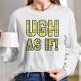 Ugh As If Cher Horowitz Yellow Plaid Lettering Long Sleeve T-Shirt Gifts for Her