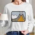 Volcano Scene Long Sleeve T-Shirt Gifts for Her