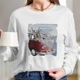 Volkswagen Santa And Reindeer Camper Van Long Sleeve T-Shirt Gifts for Her