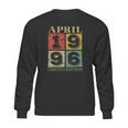 25 Years Old April 1996 25Th Awesome Birthday Sweatshirt