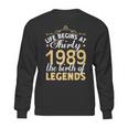 30Th Birthday Gift Vintage 1989 Classic Sweatshirt