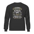 35 Years Old 35Th Birthday Decoration April 1987 Ver2 Sweatshirt