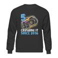 5 Crushing It Since 2016 Monster Truck 5Th Birthday Gift Boy Sweatshirt