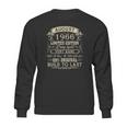 55Th Birthday Gift 55 Years Old Retro Vintage August 1966 Ver2 Sweatshirt