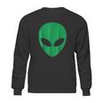 Alien Head Green Alien Grey Sweatshirt