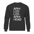 Arm Leg Leg Arm Head Allah Nge 5 Percent Sweatshirt