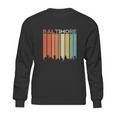 Baltimore Maryland Vintage Retro City Urban Skyline Seaport Sweatshirt