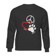 Canine Pet Rescue Cpr Peace Love Rescue With Pawprint Dog Puppy Sweatshirt