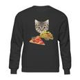 Cat Eating Taco And Pizza Shirt Funny Kitty By Zany Brainy Sweatshirt