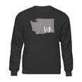 Cute Washington State Outline Gift From Wa Sweatshirt