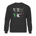 Dabbing Skeleton And Monsters Halloween Dracula Sweatshirt