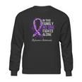 In This Family No One Fights Alone Alzheimer Ribbon Sweatshirt