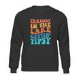 Funny Everybody In The Lake Getting Tipsy Retro Groovy Sweatshirt