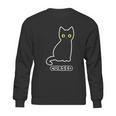 Funny Scary Halloween Cursed Black Cat Gift Sweatshirt