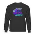 Girls Volleyball Bump Set Spike Repeat Blue Purple Teen Gift Sweatshirt