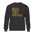 Grunt Style Delta India Lima Foxtrot Mens Maroon Sweatshirt