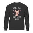 Just A Girl Who Loves Pigs Funny Piggy Lovers Gift For Girls Graphic Design Printed Casual Daily Basic Sweatshirt