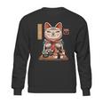 Kawaii Maneki Neko Sushi Bar Cute Sashimi Maki Roll Cat Sweatshirt