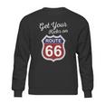 Get Your Kicks Route 66 Distressed &S Sweatshirt