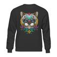 Kitty Cat Sugar Skull Day Of The Dead Dia De Muertos Sweatshirt