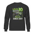 Level 10 Unlocked Awesome 2011 Video Game 10Th Birthday Gift Sweatshirt