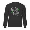 Lucky Lady St Patricks Day Dark Heather Sweatshirt