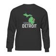 Made In Detroit Michigan State Map Motor City Area 313 Gift Sweatshirt