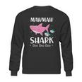 Mawmaw Shark Doo Doo Doo Black Pink Sweatshirt