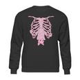 Pink Ribs Bat Pastel Goth Halloween Kawaii Skeleton Witch Sweatshirt