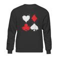 Playing Cards Poker Heart Spade Diamond Club Sweatshirt