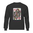 Queen Of Hearts Playing Card Sweatshirt