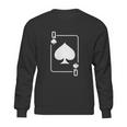 Queen Of Spades Playing Card Halloween Costume Dark Sweatshirt