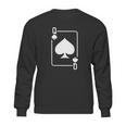 Queen Of Spades Playing Card Sweatshirt