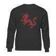 Red Chinese Firedrake Dragon Print Art Wear Sweatshirt