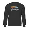 Retro Vibe Maine Vintage Mountains And Sun Sweatshirt