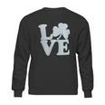 Shamrock Love Funny St Pats Paddy Patrick Pattys Green Heart Cute Sweatshirt