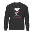 Snoopy No One Fights Alone Breast Cancer Awareness Shirt Sweatshirt