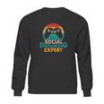 Social Distancing Expert Gaming Vintage Video Gamer Gift Sweatshirt