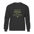 St Patricks Day Shamrock Made In Mauritania With Irish Parts Country Love Proud Nationality Sweatshirt