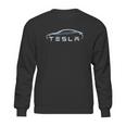 Tesla Model S Electric Car Outline Design Sweatshirt