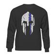 Thin Blue Line Spartan Helmet Sweatshirt