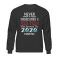 Never Underestimate Who Survived The Pandemic Medical Technician Sweatshirt