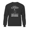 Never Underestimate A Woman Who Listens To Blake Shelton And Was Born In November Shirt Hoodie Sweater Longsleeve T-Shirt Sweatshirt