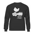 Woodstock Blue White Peace And Music Festival Guitar Sweatshirt