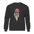 Zombie Ice Cream With The Brain And Eye Popping Out Sweatshirt