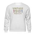 40Th Birthday Gift Vintage 1981 Original Parts Sweatshirt