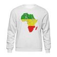 Africa Map Reggae Rasta Print Green Yellow Red Africa Pride Sweatshirt